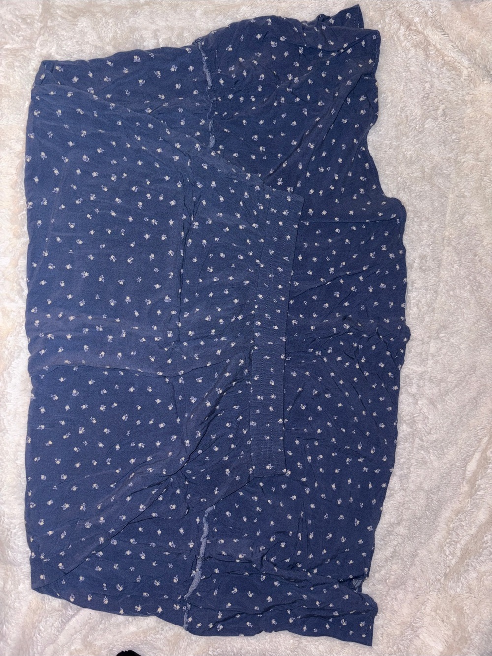 Girls' Navy Blue Maxi Floral Print Skirt